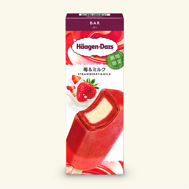 新作スイーツ　バー『苺＆ミルク』が登場！いちごの果実感と濃厚ミルクが絶妙な組み合わせ