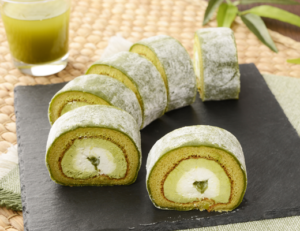 抹茶好きにはたまらない お抹茶もちもちもち食感ロール(京都府産宇治抹茶使用)