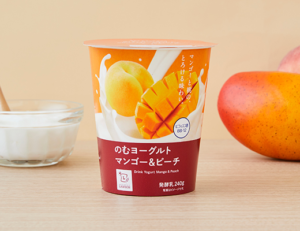 フレッシュなマンゴーと桃の出会い。NL のむヨーグルト マンゴー&ピーチで、心地良いまろやかさと豊かな味わいを楽しもう