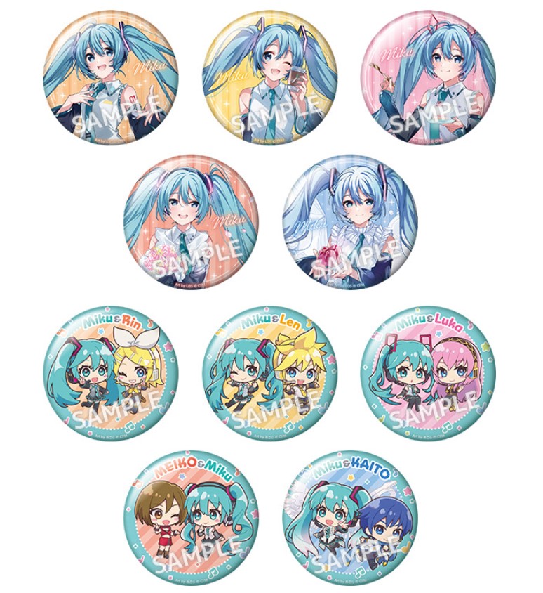 初音ミクのメタリック缶バッジ